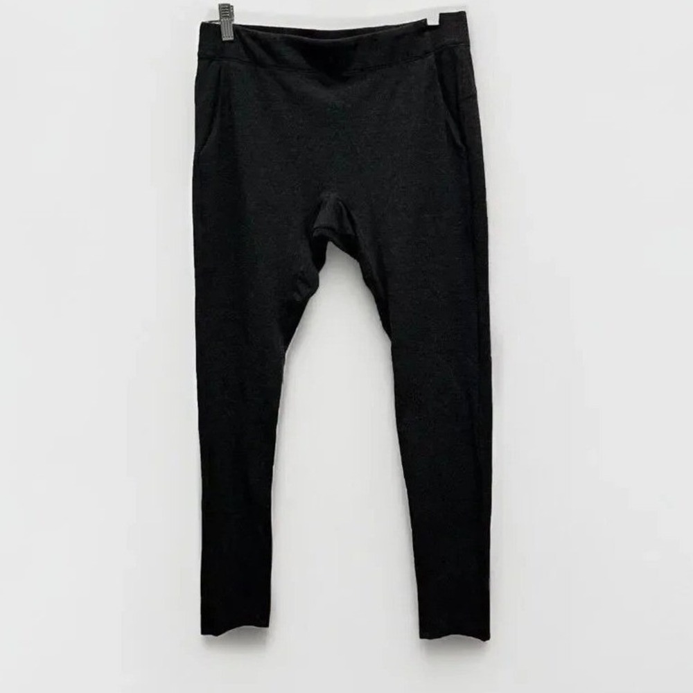 Lunya Restore Pocket Legging Dark Gray Heather Pima Cotton Knit Pants Womens L